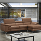 A973b Premium Leather Sectional in Caramel - Venini Furniture 