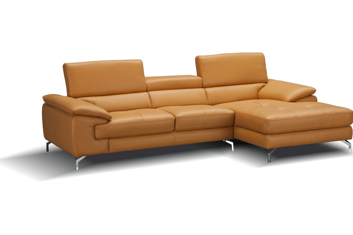 A973b Premium Leather Sectional in Freesia - Venini Furniture 