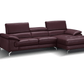 A973b Premium Leather Sectional in Maroon - Venini Furniture 