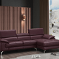 A973b Premium Leather Sectional in Maroon - Venini Furniture 