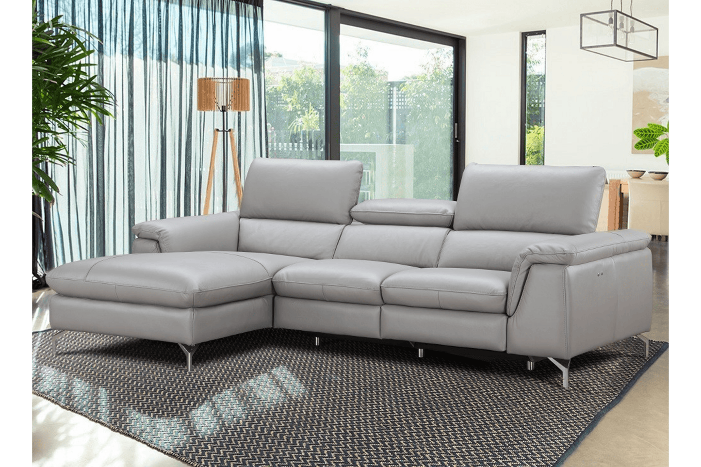 Serena Premium Leather Sectional - Venini Furniture 