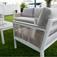 Santa Monica 4 PC Seating Set w/grey cushions SKU: PJO-3701-WHT-4PC - Venini Furniture 