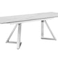 dining table in modern white and gray ceramic