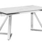 dining table in modern white and gray ceramic