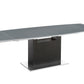 Olivia motorized dining table with dark gray oak base. - Venini Furniture 