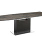 Olivia motorized dining table with dark gray oak base. - Venini Furniture 