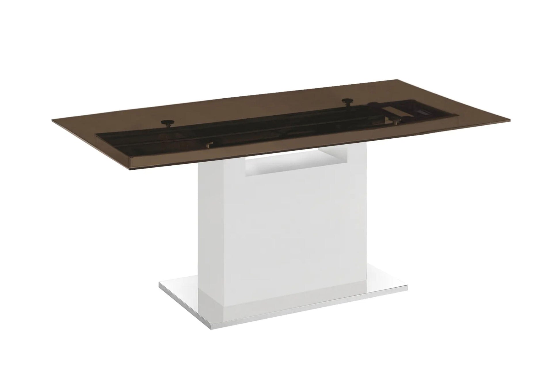 Olivia motorized dining table with white base - Venini Furniture 