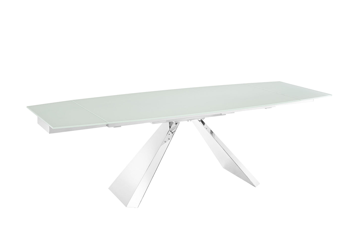 Stanza Dining Table with Polished Stainless Steel Model TC-MT04 - Venini Furniture 