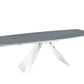 Stanza Dining Table with Polished Stainless Steel Model TC-MT04 - Venini Furniture 