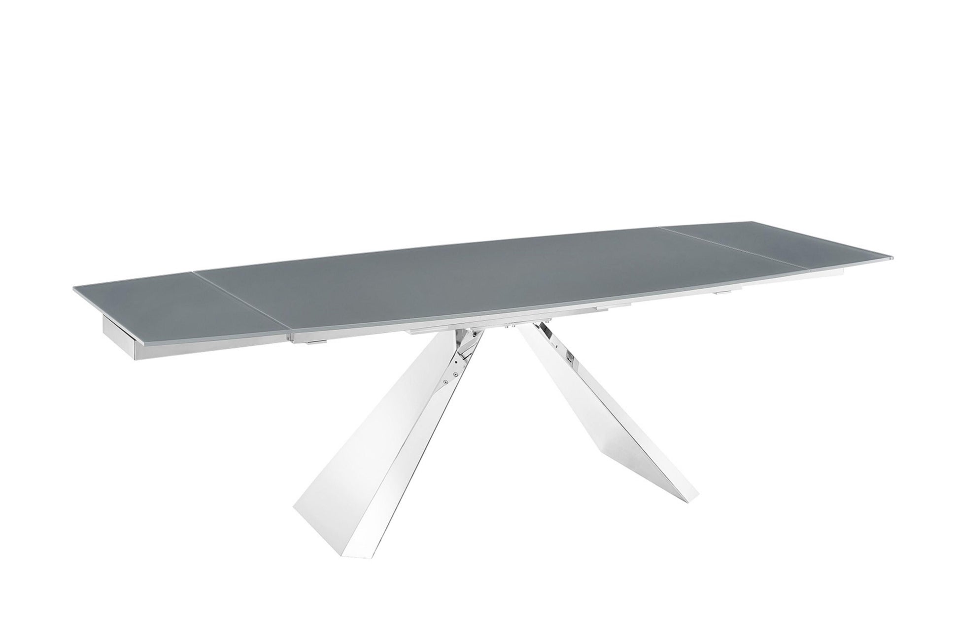 Stanza Dining Table with Polished Stainless Steel Model TC-MT04 - Venini Furniture 