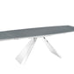 Stanza Dining Table with Polished Stainless Steel Model TC-MT04 - Venini Furniture 