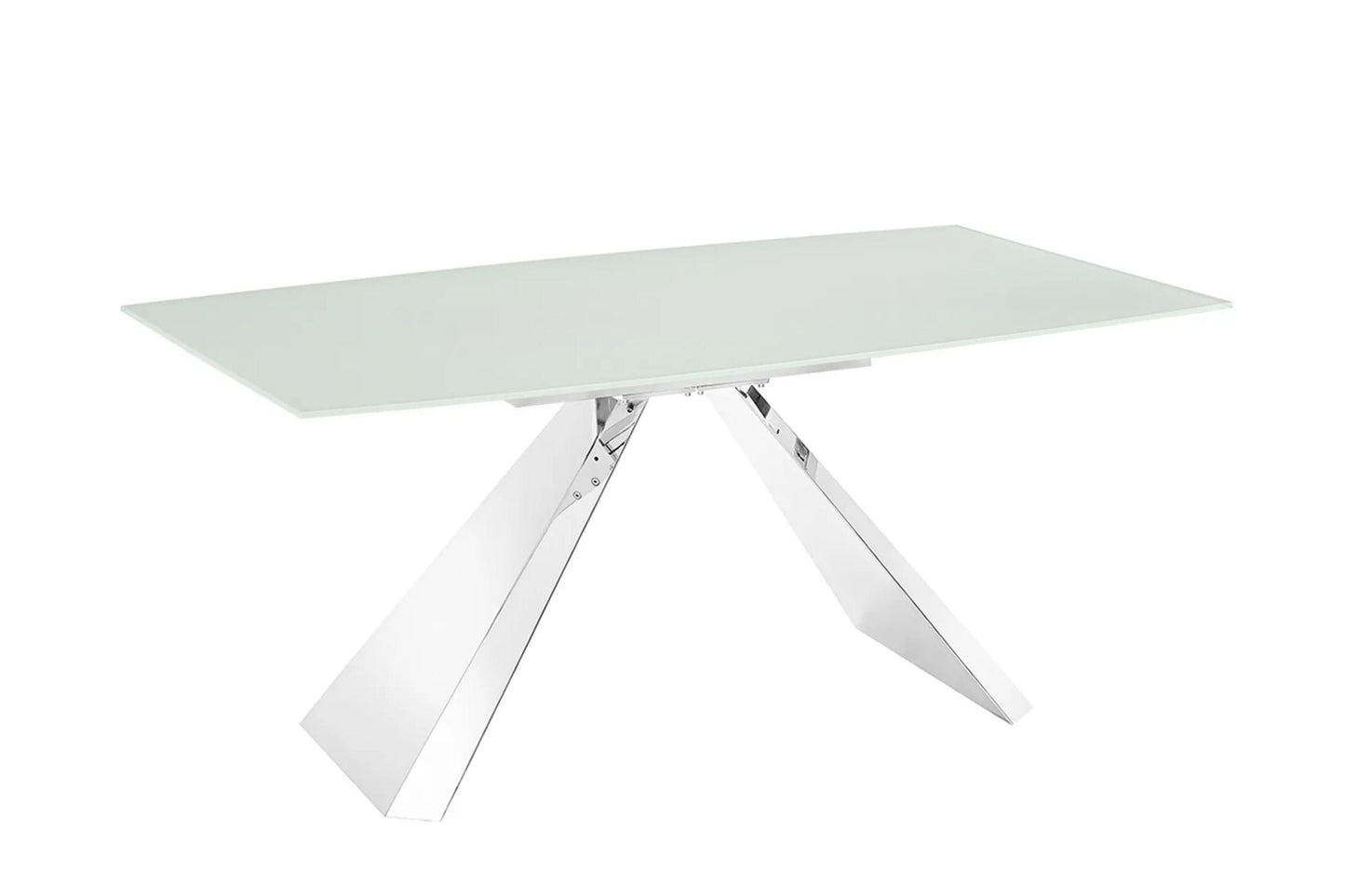 Stanza Dining Table with Polished Stainless Steel Model TC-MT04 - Venini Furniture 