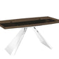 Stanza Dining Table with Polished Stainless Steel Model TC-MT04 - Venini Furniture 