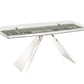 Stanza Dining Table with Polished Stainless Steel Model TC-MT04 - Venini Furniture 