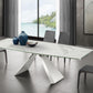 Stanza Dining Table with Polished Stainless Steel Model TC-MT04 - Venini Furniture 