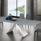 Stanza Dining Table with Polished Stainless Steel Model TC-MT04 - Venini Furniture 