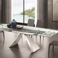 Stanza Dining Table with Polished Stainless Steel Model TC-MT04 - Venini Furniture 