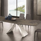 Stanza Dining Table with Polished Stainless Steel Model TC-MT04 - Venini Furniture 