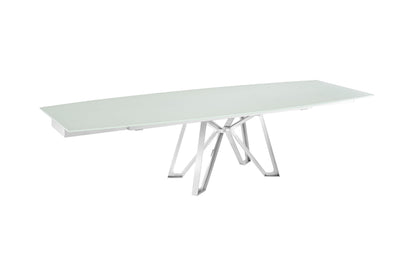 Dcota Dining Table With Brushed Stainless Steel - Venini Furniture 