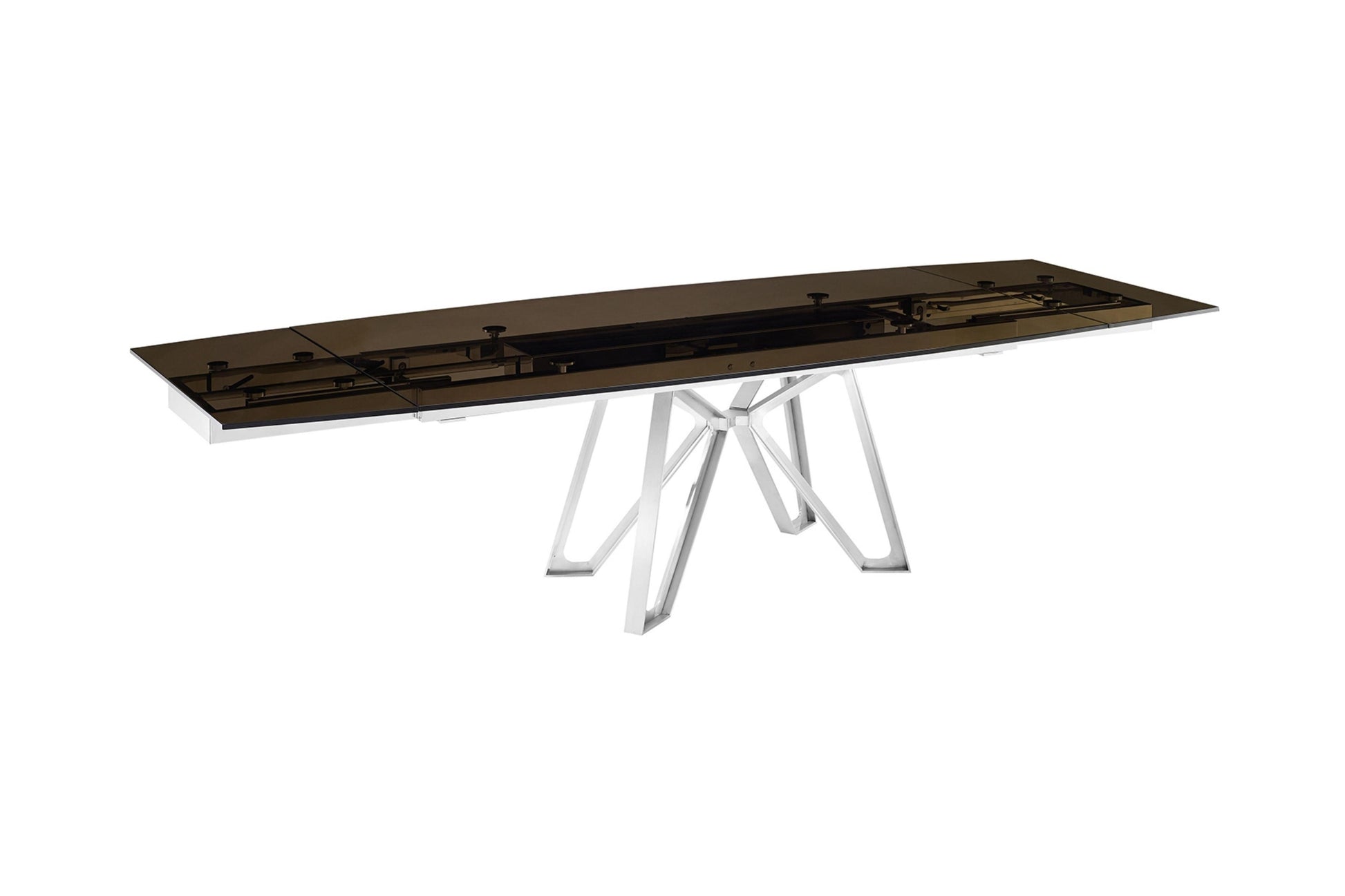 Dcota Dining Table With Brushed Stainless Steel - Venini Furniture 