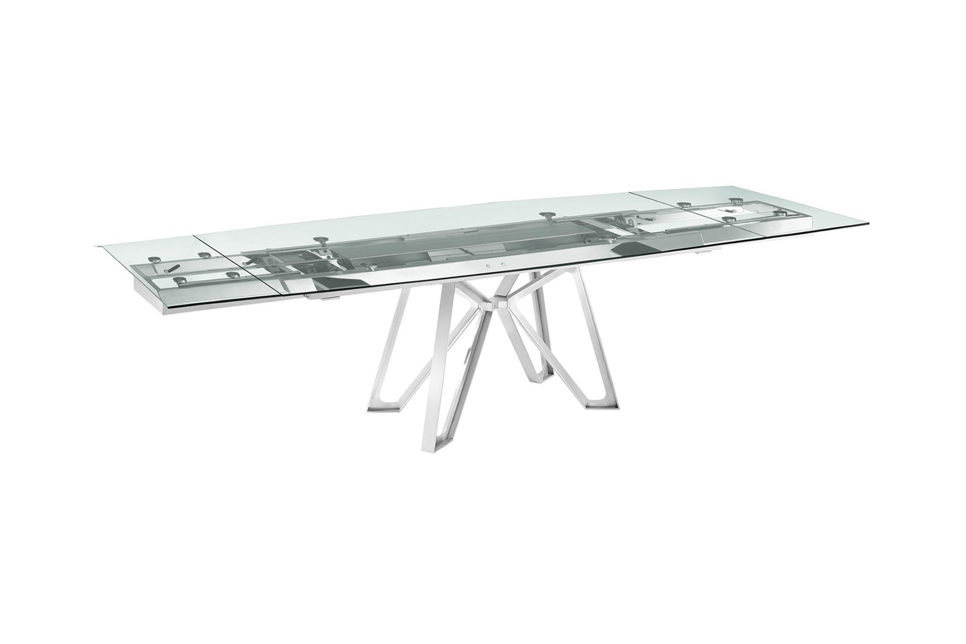 Dcota Dining Table With Brushed Stainless Steel - Venini Furniture 