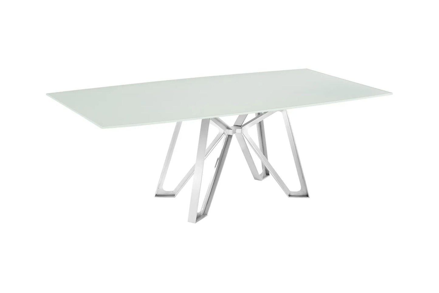 Dcota Dining Table With Brushed Stainless Steel - Venini Furniture 