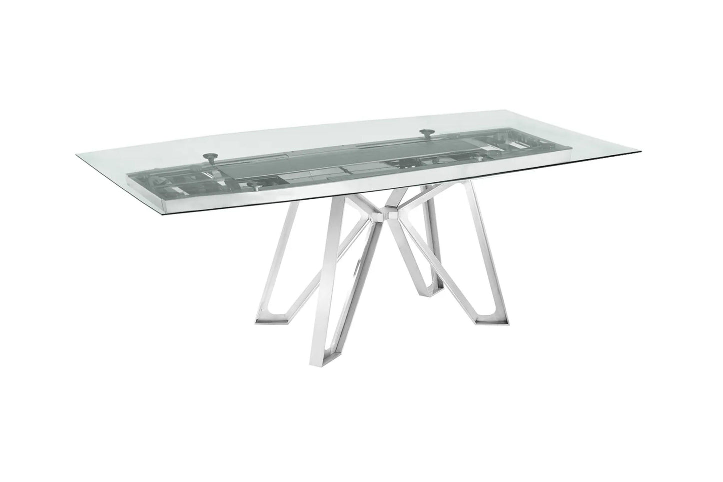 Dcota Dining Table With Brushed Stainless Steel - Venini Furniture 