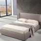 taupe color queen bed