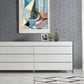 IL Vetro Dresser White Model CB-111-D-WH - Venini Furniture 