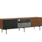 Calico Entertainment Center Dark Gray Light Gray Walnut Model CB-662 - Venini Furniture 