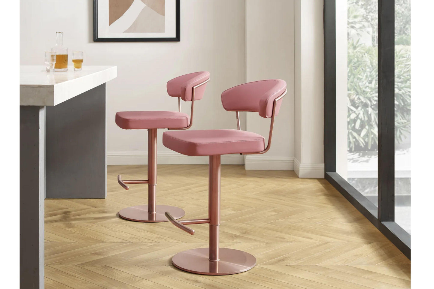 Fairmont Bar Stool Pink Model CB-C100RG - Venini Furniture 