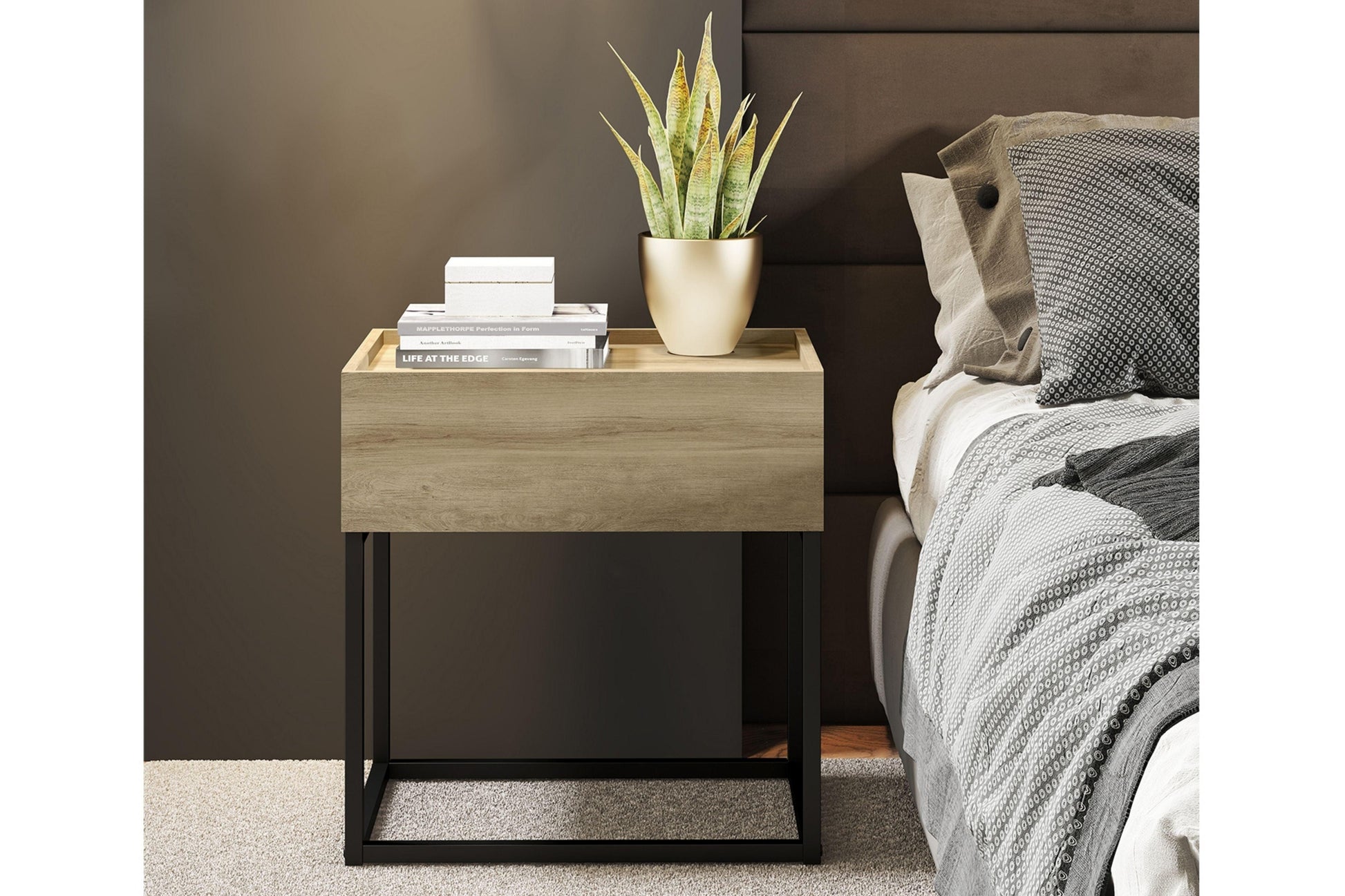 Noa Nightstand Model KD-B160 - Venini Furniture 