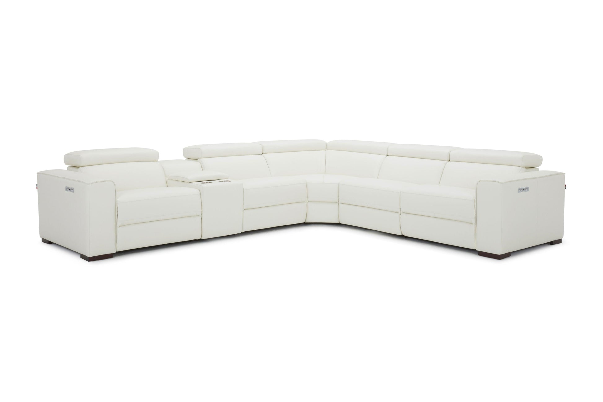 Picasso 6Pc Motion Sectional In White - Venini Furniture 