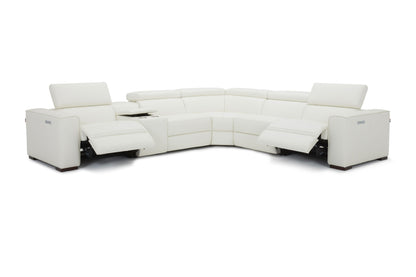 Picasso 6Pc Motion Sectional In White - Venini Furniture 