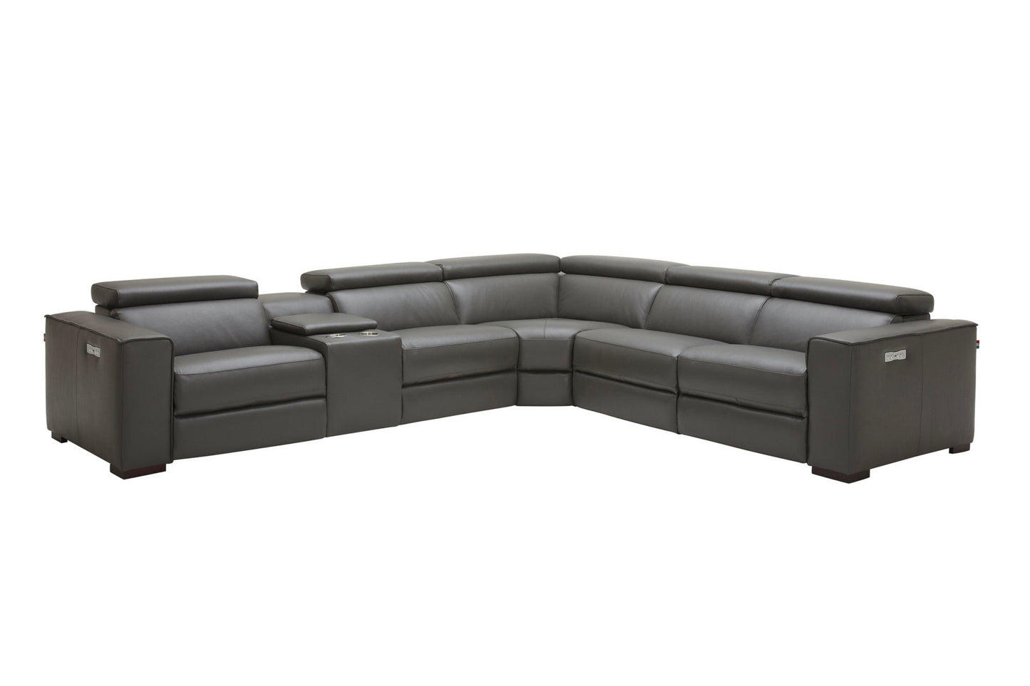 Picasso 6Pc Motion Sectional In Silver Grey - Venini Furniture 