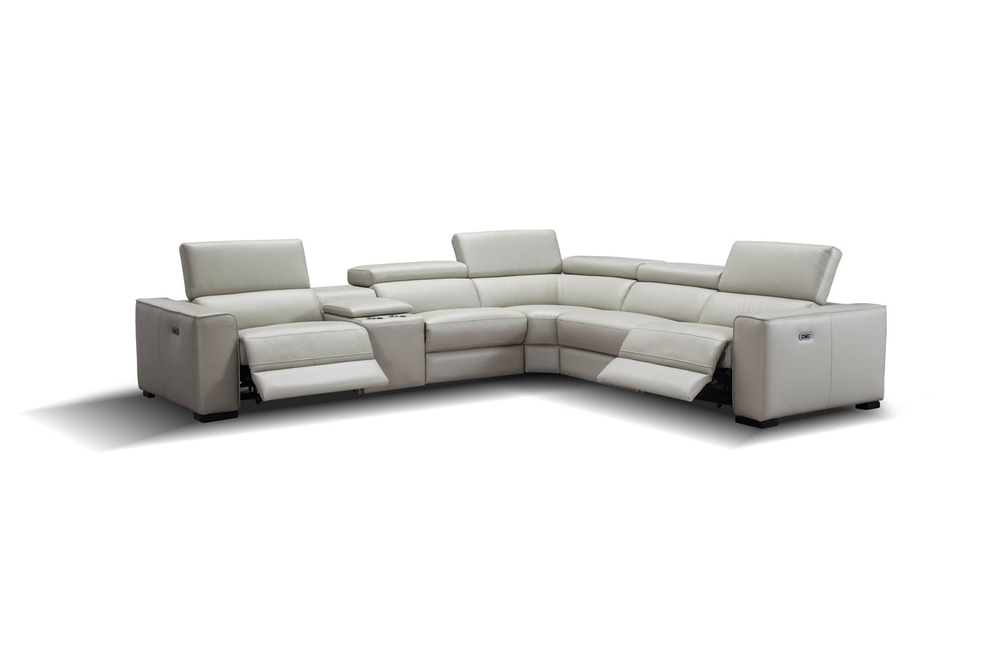 Picasso 6Pc Motion Sectional In White - Venini Furniture 