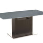 Olivia motorized dining table with dark gray oak base. - Venini Furniture 