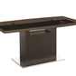 Olivia motorized dining table with dark gray oak base. - Venini Furniture 