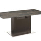 Olivia motorized dining table with dark gray oak base. - Venini Furniture 