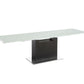 Olivia motorized dining table with dark gray oak base. - Venini Furniture 