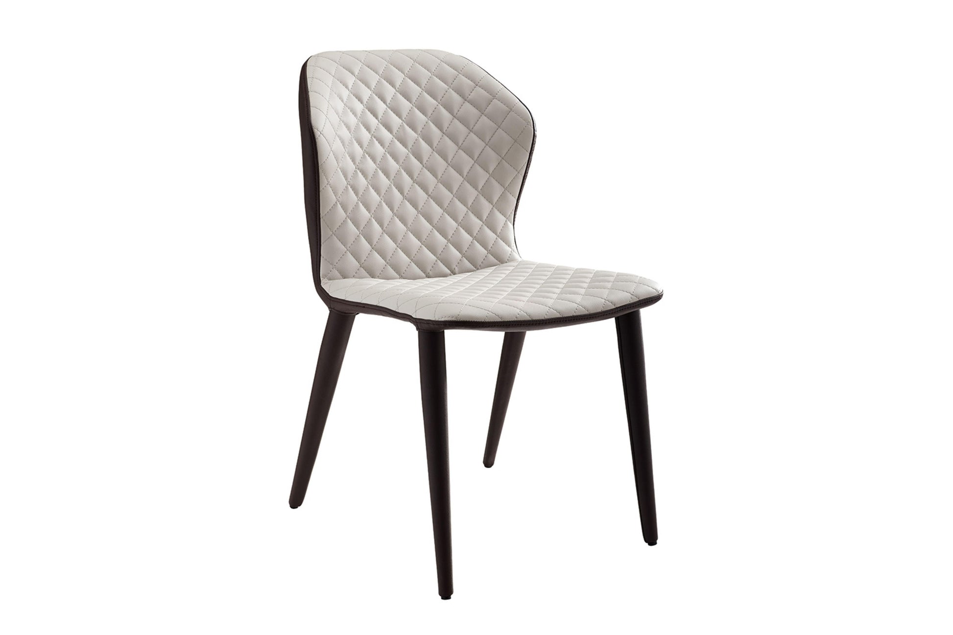 Olivia Dining Chair Beige Dark Brown Model TC-DC04 - Venini Furniture 