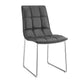 dining chair in black or white pu-leather