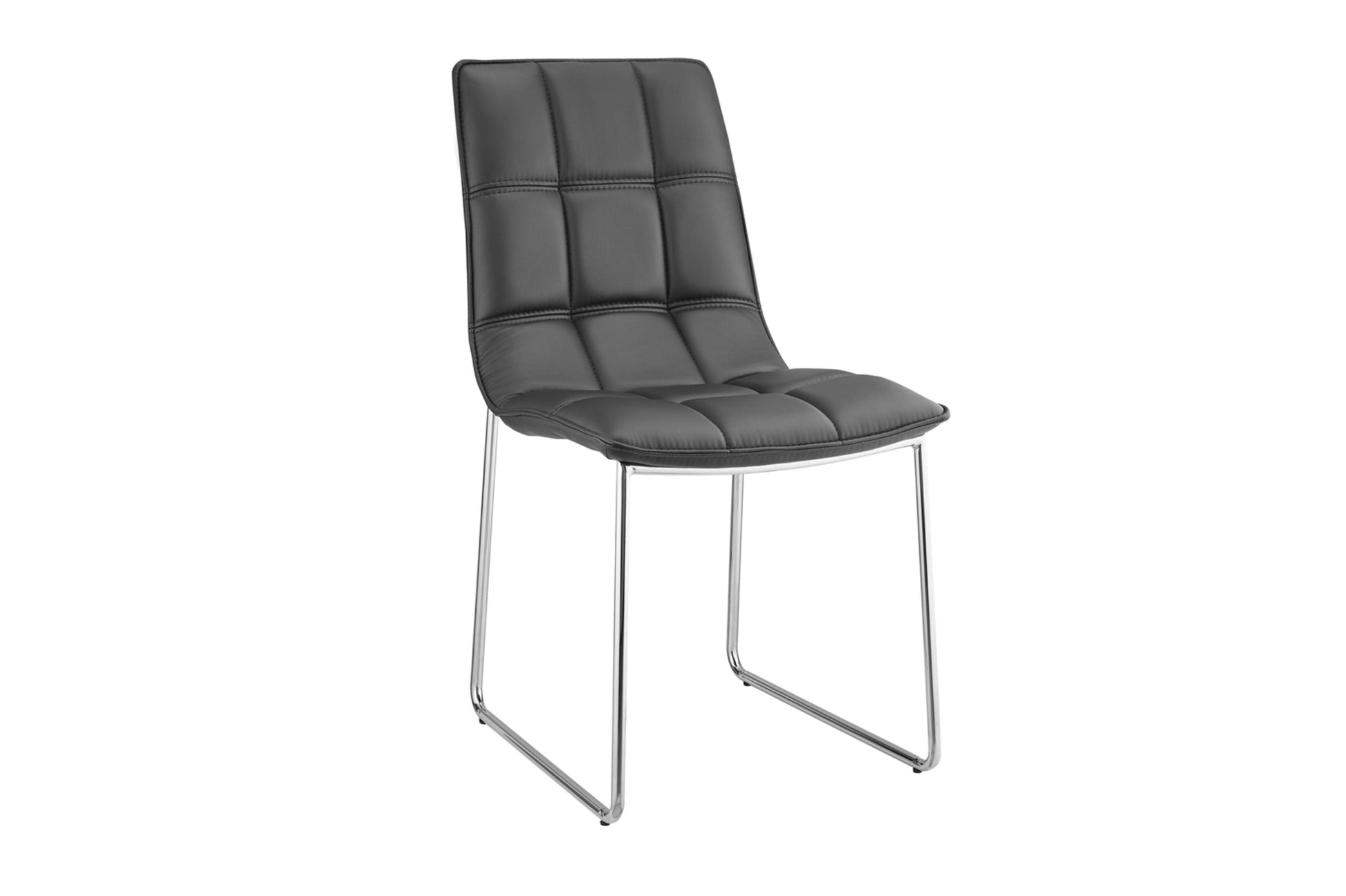 dining chair in black or white pu-leather