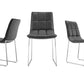 dining chair in black or white pu-leather