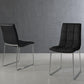 dining chair in black or white pu-leather