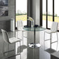 dining chair in black or white pu-leather