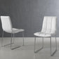 dining chair in black or white pu-leather