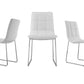 dining chair in black or white pu-leather