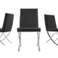 dining chair in black or white pu-leather