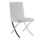 dining chair in black or white pu-leather